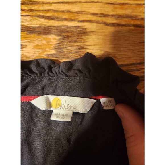 Boden Rosa Jersey Midi Dress in Black sz 14L - Picture 3 of 5